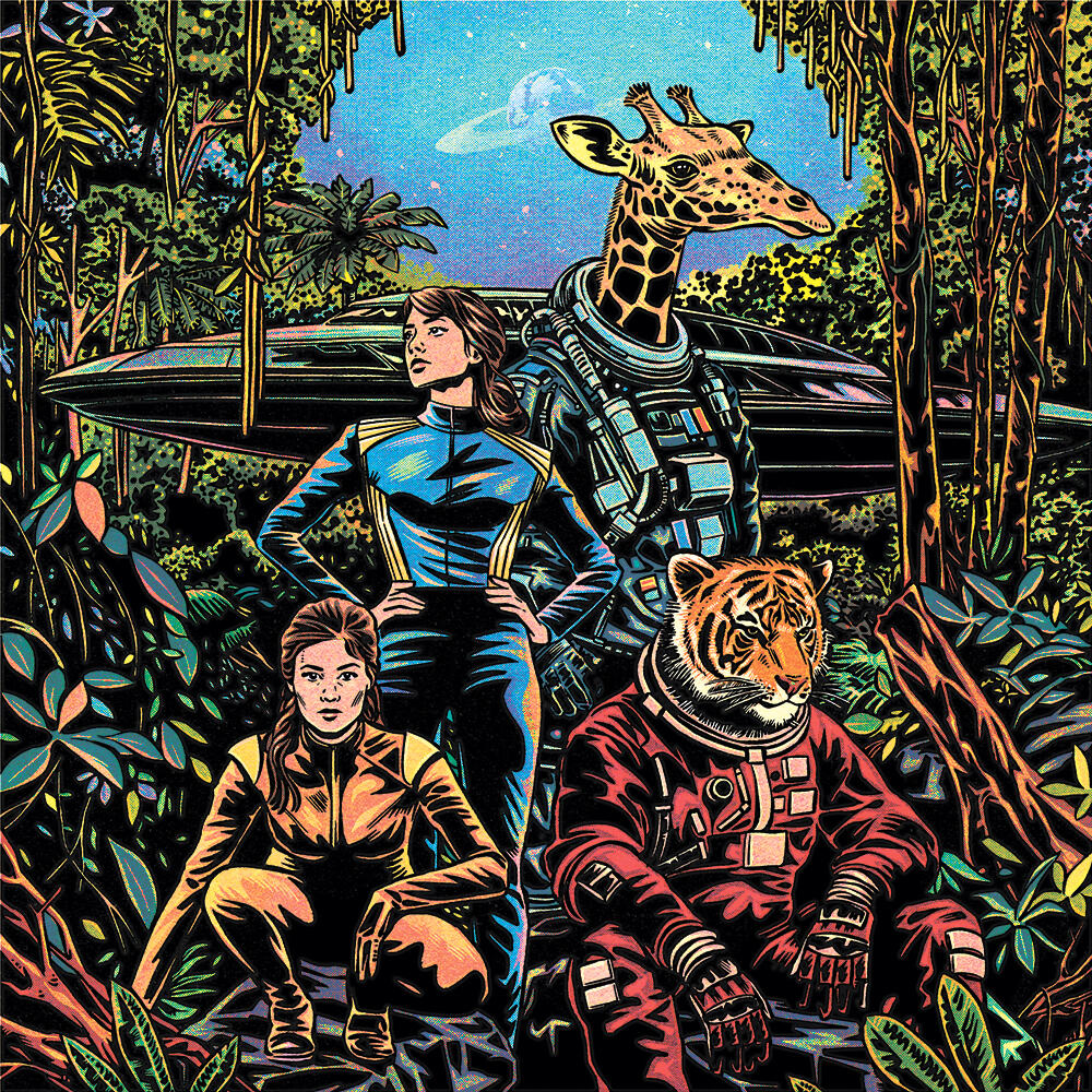 Illustration for a musical release, designed for screen printing and optimized for print-ready application.