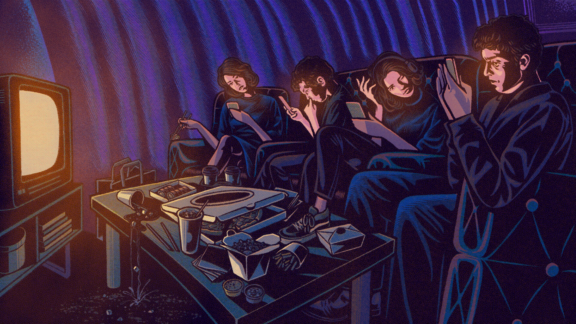 Disconnected Together – Editorial Illustration